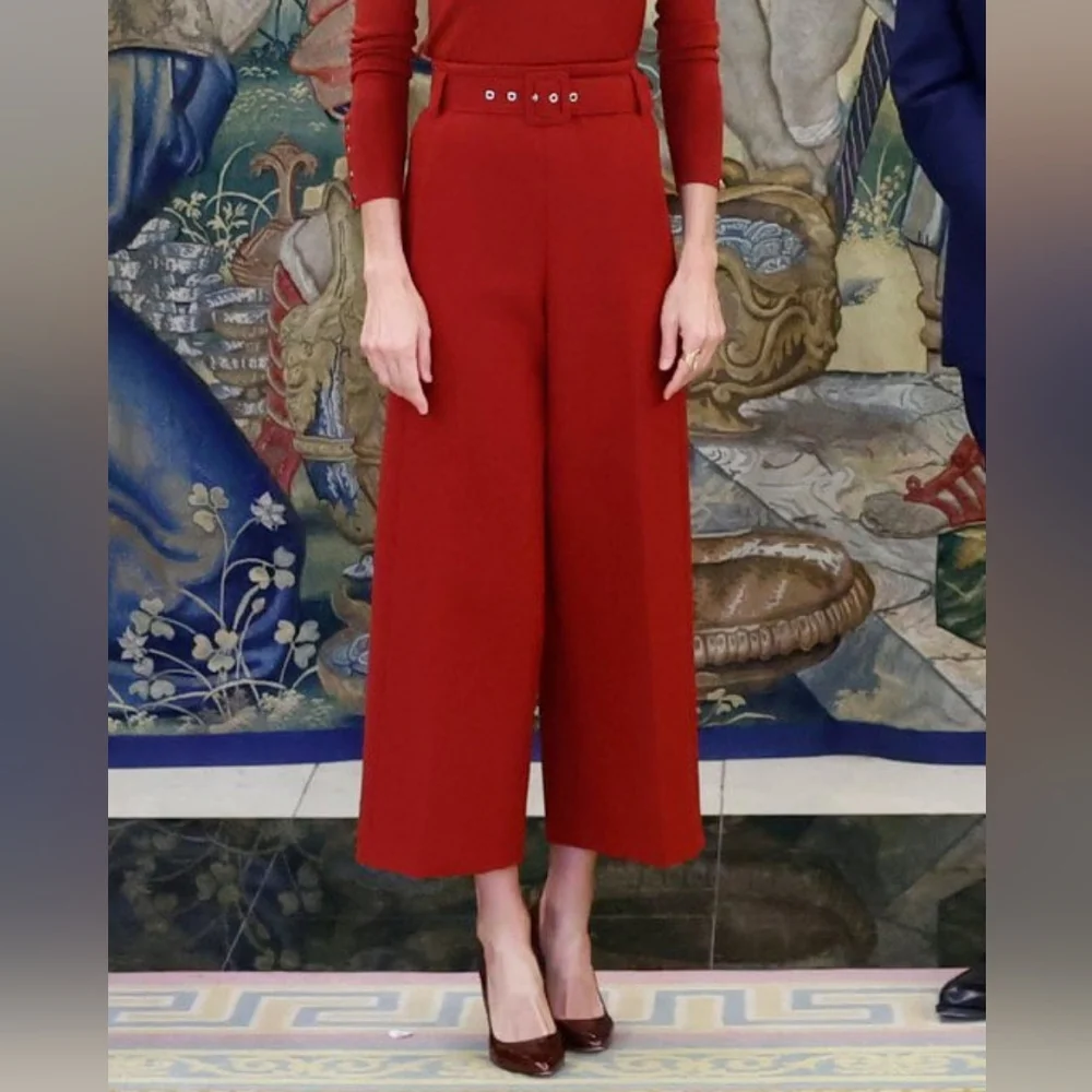 Hugo Boss Red Wide Leg Pants - Picture 8 of 12